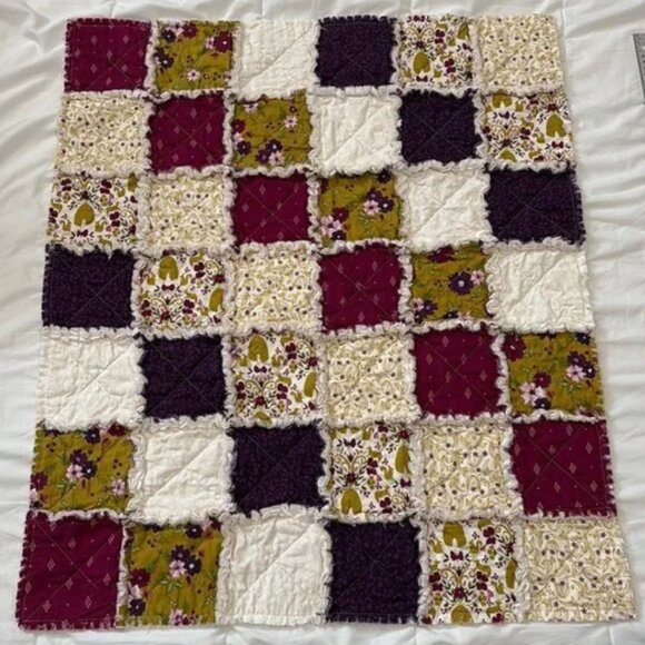 NWOT Honey bee, handmade cotton / flannel baby rag quilt - Picture 1 of 8